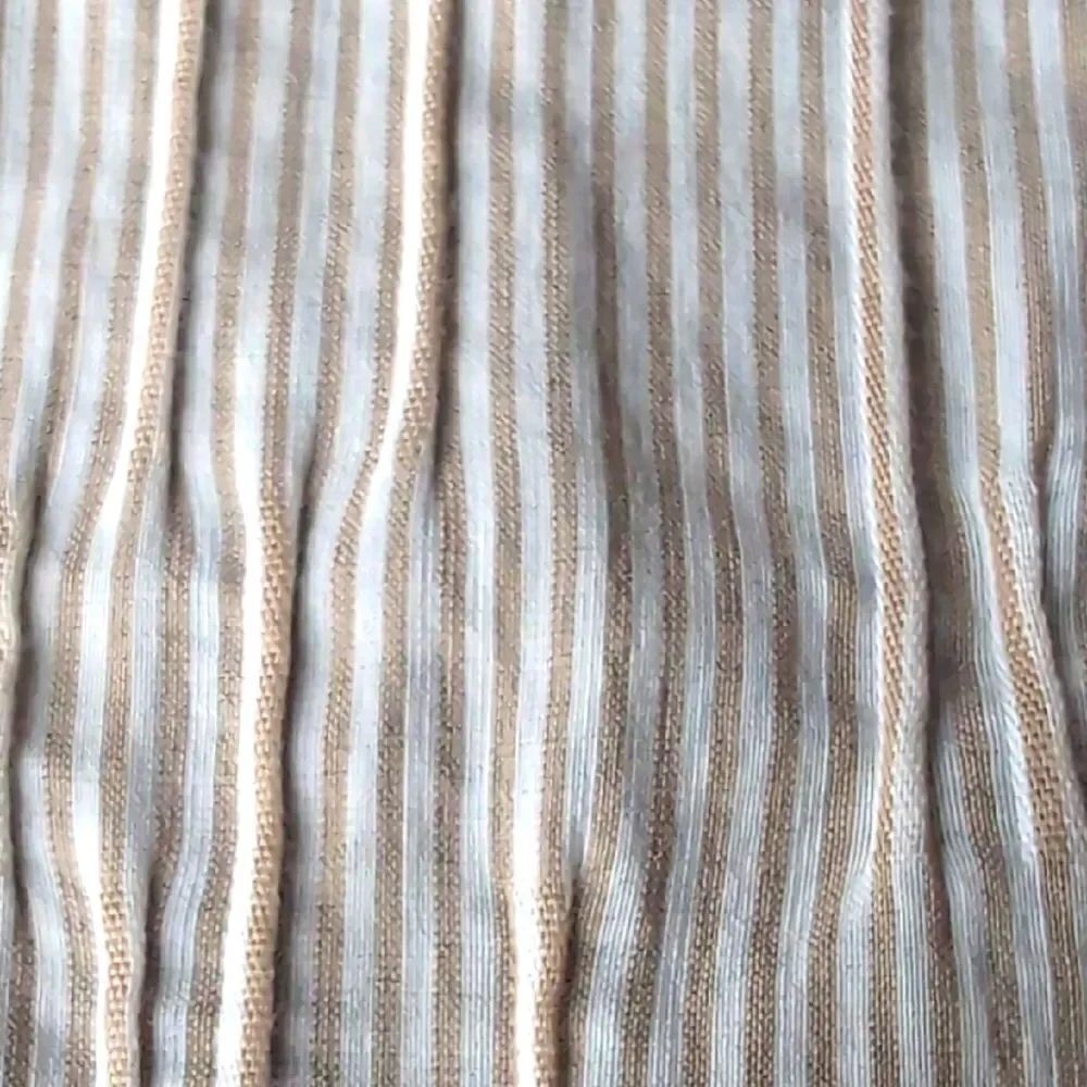 Le Chateau Striped Beige and Cream Pintick Shirt Size S - Picture 2 of 10